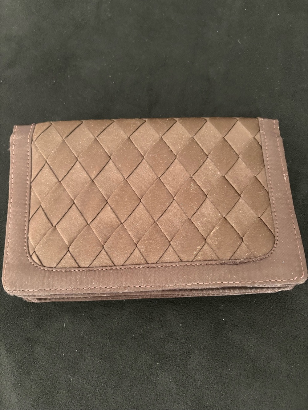 Woven Flap Women's Clutch in Brown
